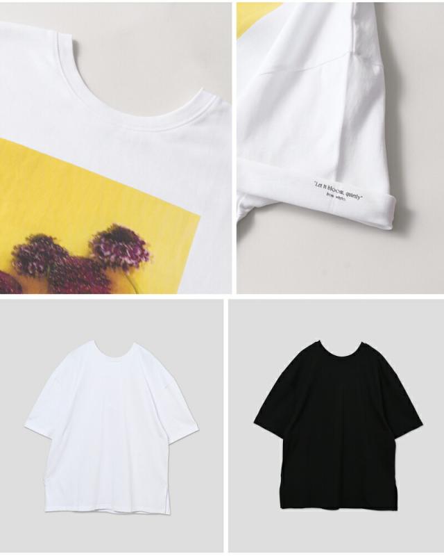 whyto ホワイト コットン 2way フォトプリント Tシャツ “2way print tee” wht26hcs4015 レディース 春夏_13
