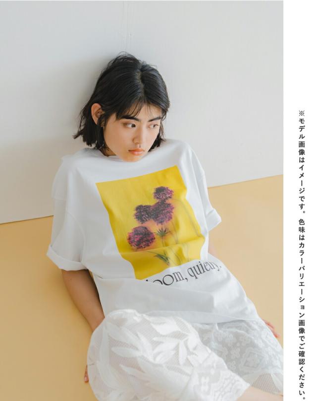 whyto ホワイト コットン 2way フォトプリント Tシャツ “2way print tee” wht26hcs4015 レディース 春夏_15