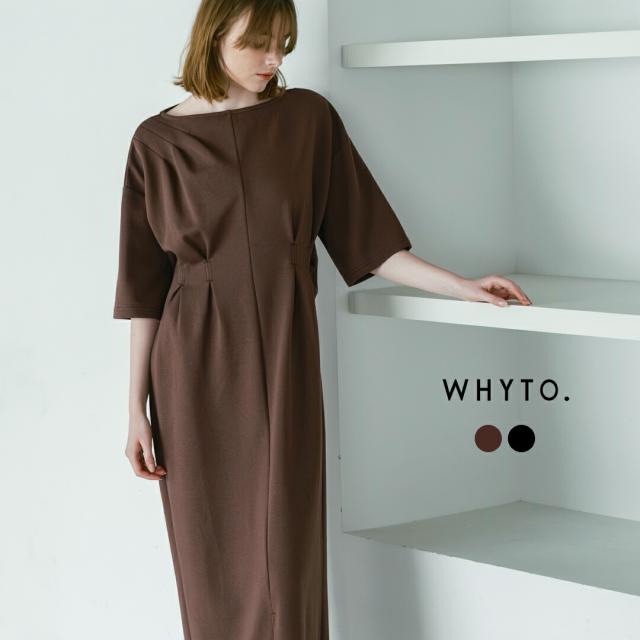 whyto ホワイト アシンメトリー タック ドレス “asymmetry tuck dress” wht26hop4078 レディース  春夏