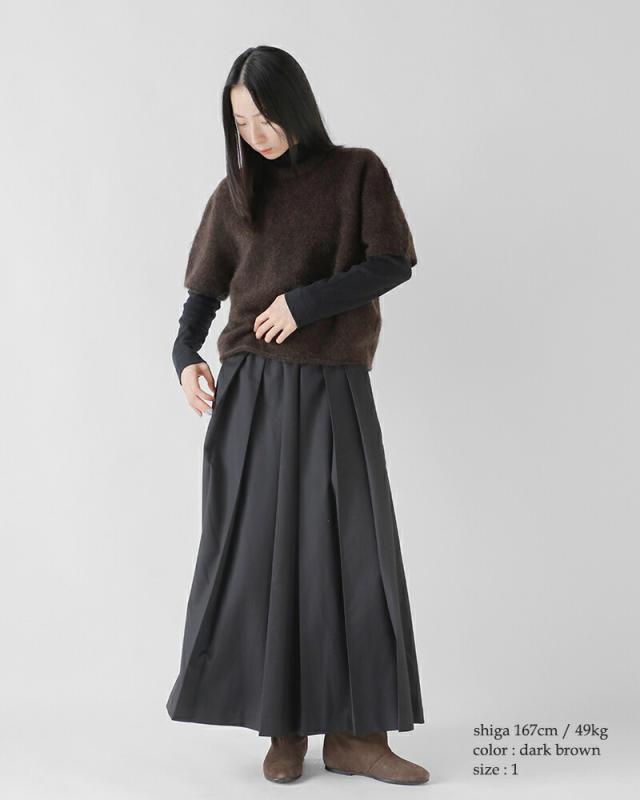 unfil アンフィル ストレッチ スーパーキッドモヘア 半袖 プルオーバー