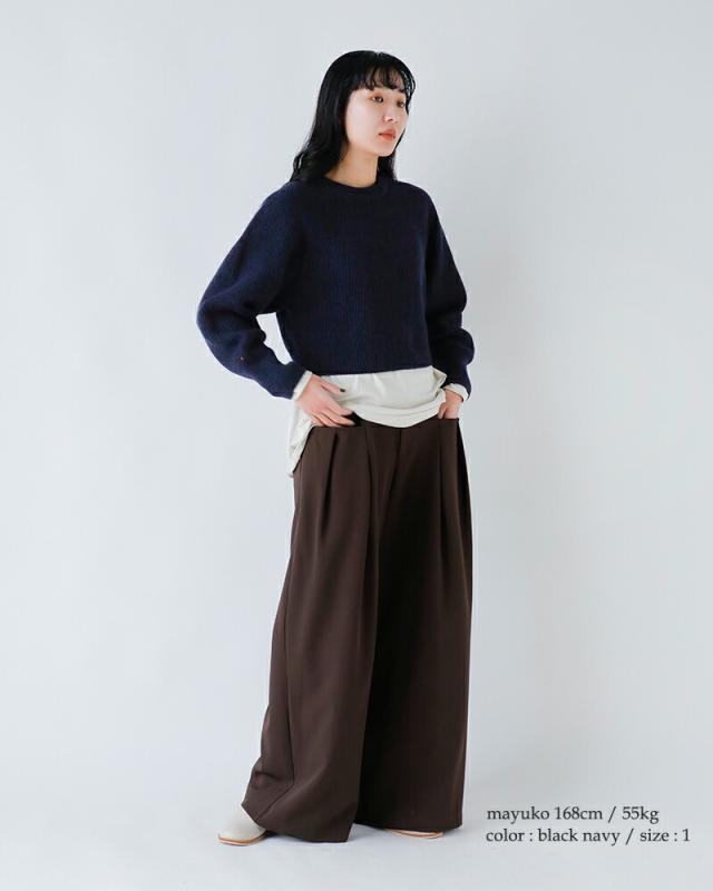 セール 40%OFF unfil アンフィル コットン エクストラファイン ラムウール リブニット プルオーバー “woolen cotton ＆ ex.fine lambs wool ribbed-knit P/O” wvfl-uw123 レディース クーポン対象_2
