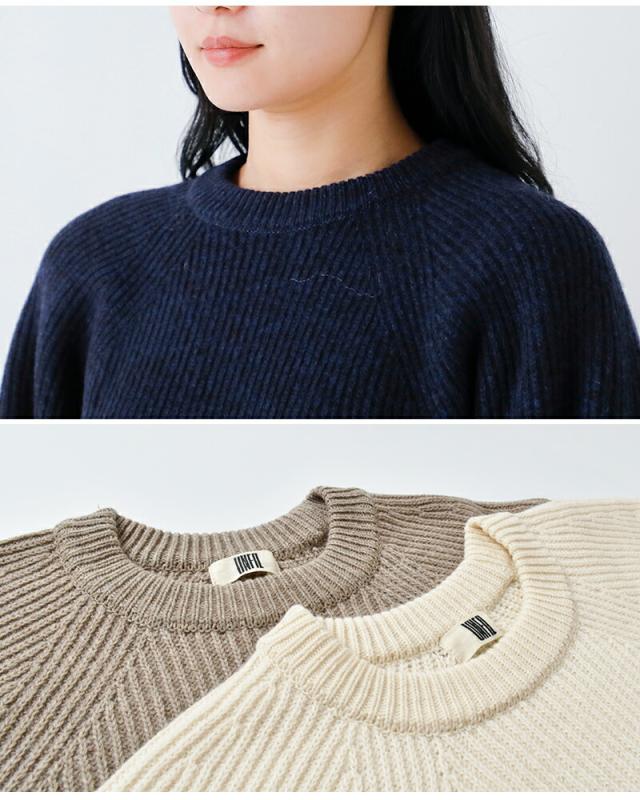 セール 40%OFF unfil アンフィル コットン エクストラファイン ラムウール リブニット プルオーバー “woolen cotton ＆ ex.fine lambs wool ribbed-knit P/O” wvfl-uw123 レディース クーポン対象_5