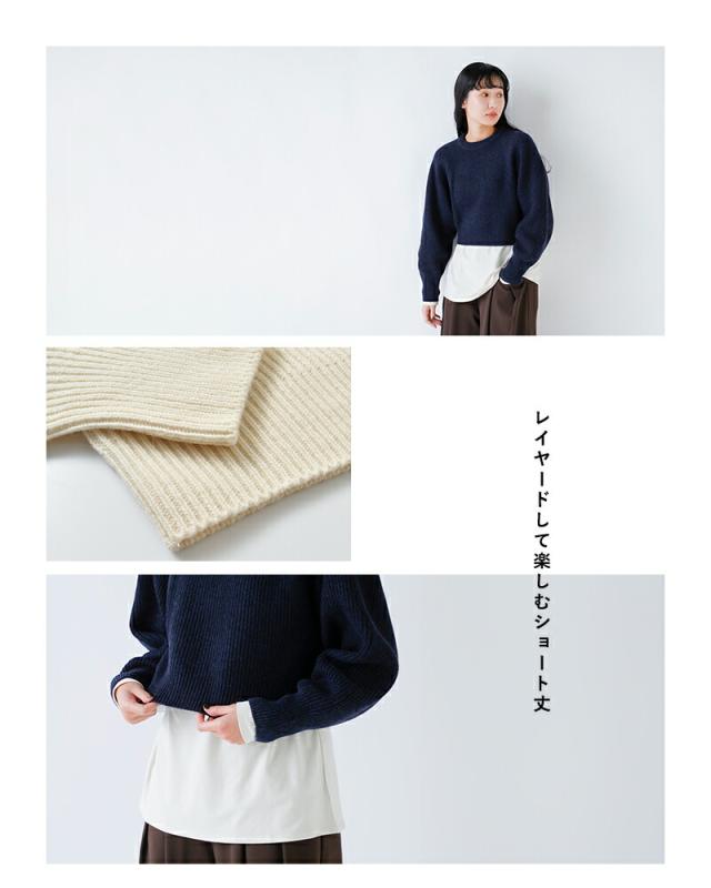 セール 40%OFF unfil アンフィル コットン エクストラファイン ラムウール リブニット プルオーバー “woolen cotton ＆ ex.fine lambs wool ribbed-knit P/O” wvfl-uw123 レディース クーポン対象_6