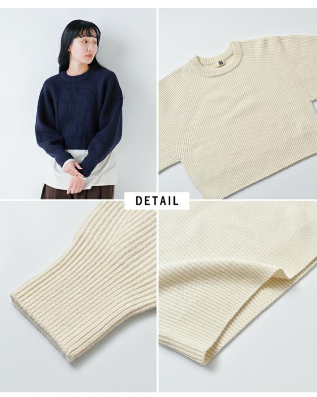 セール 40%OFF unfil アンフィル コットン エクストラファイン ラムウール リブニット プルオーバー “woolen cotton ＆ ex.fine lambs wool ribbed-knit P/O” wvfl-uw123 レディース クーポン対象_7