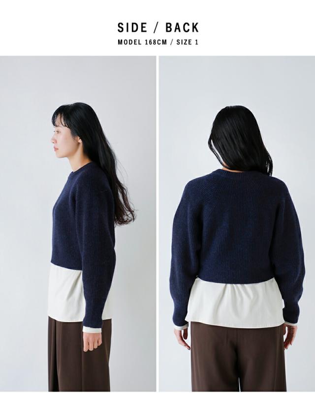 セール 40%OFF unfil アンフィル コットン エクストラファイン ラムウール リブニット プルオーバー “woolen cotton ＆ ex.fine lambs wool ribbed-knit P/O” wvfl-uw123 レディース クーポン対象_9