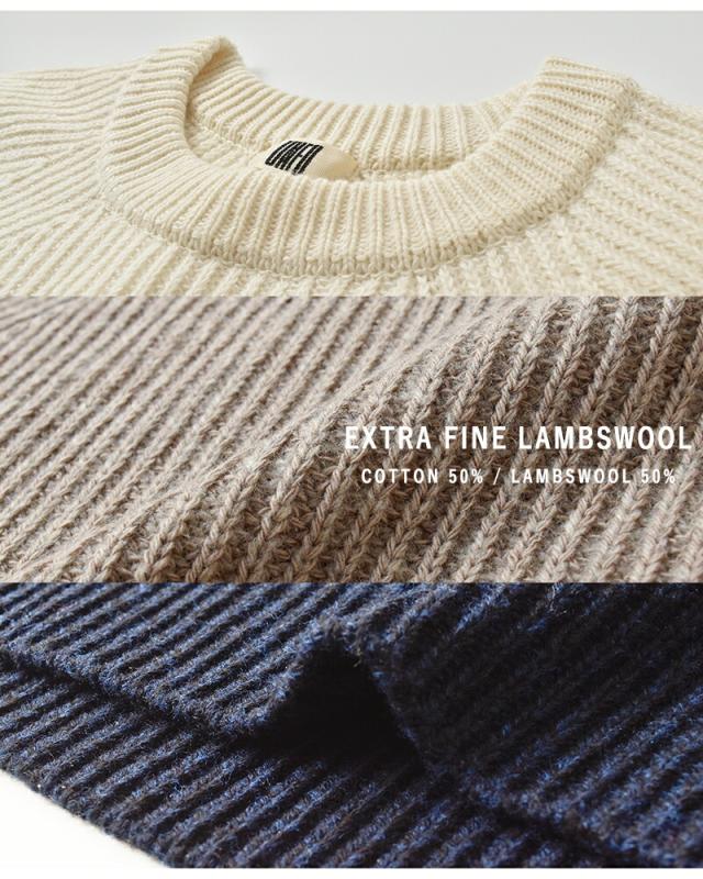 セール 40%OFF unfil アンフィル コットン エクストラファイン ラムウール リブニット プルオーバー “woolen cotton ＆ ex.fine lambs wool ribbed-knit P/O” wvfl-uw123 レディース クーポン対象_10