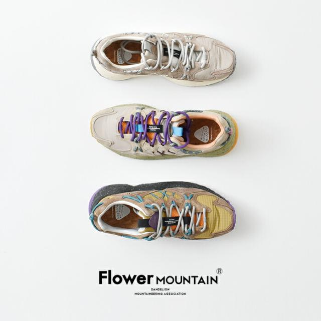 Flower MOUNTAIN フラワーマウンテン  ヤマブシ リップストップナイロン オーバーレイレザー スニーカー “YAMABUSHI” yamabushi-yo 2025aw新作 レディース クーポン対象