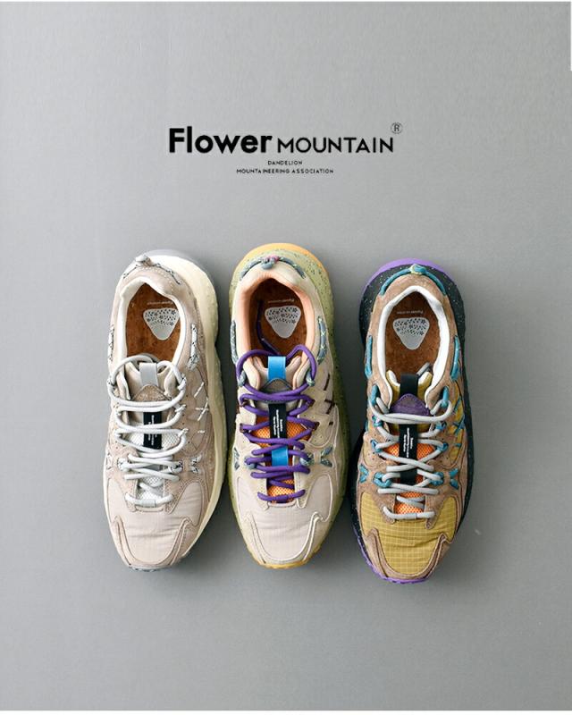 Flower MOUNTAIN フラワーマウンテン  ヤマブシ リップストップナイロン オーバーレイレザー スニーカー “YAMABUSHI” yamabushi-yo 2025aw新作 レディース クーポン対象