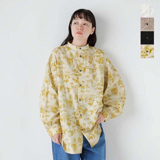 ヤーモ ブラウス Yarmo  コットン タイプライター 長袖 ボクシーシャツ yar-25aw-s29  ☆☆ クーポン対象