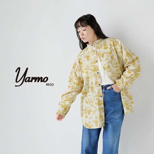 ヤーモ ブラウス Yarmo コットン タイプライター 長袖 ボクシーシャツ