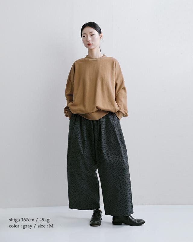 Yarmo ヤーモ レオパード ツイル ワーク パンツ yar-26ss-p28 レディース 2026ss新作 春夏_2