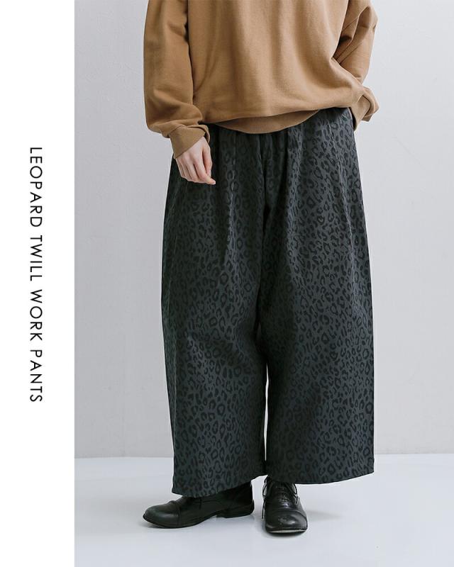 Yarmo ヤーモ レオパード ツイル ワーク パンツ yar-26ss-p28 レディース 2026ss新作 春夏_4