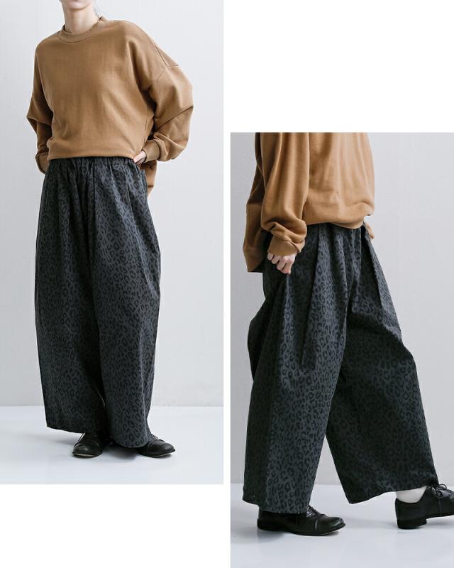 Yarmo ヤーモ レオパード ツイル ワーク パンツ yar-26ss-p28 レディース 2026ss新作 春夏_5