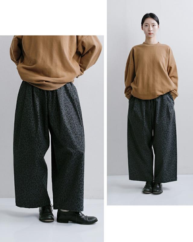 Yarmo ヤーモ レオパード ツイル ワーク パンツ yar-26ss-p28 レディース 2026ss新作 春夏_6