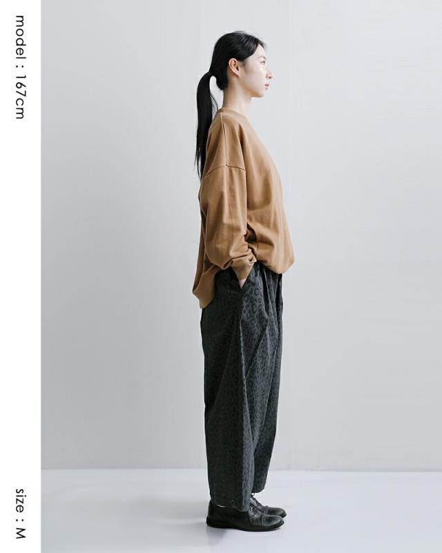Yarmo ヤーモ レオパード ツイル ワーク パンツ yar-26ss-p28 レディース 2026ss新作 春夏_10