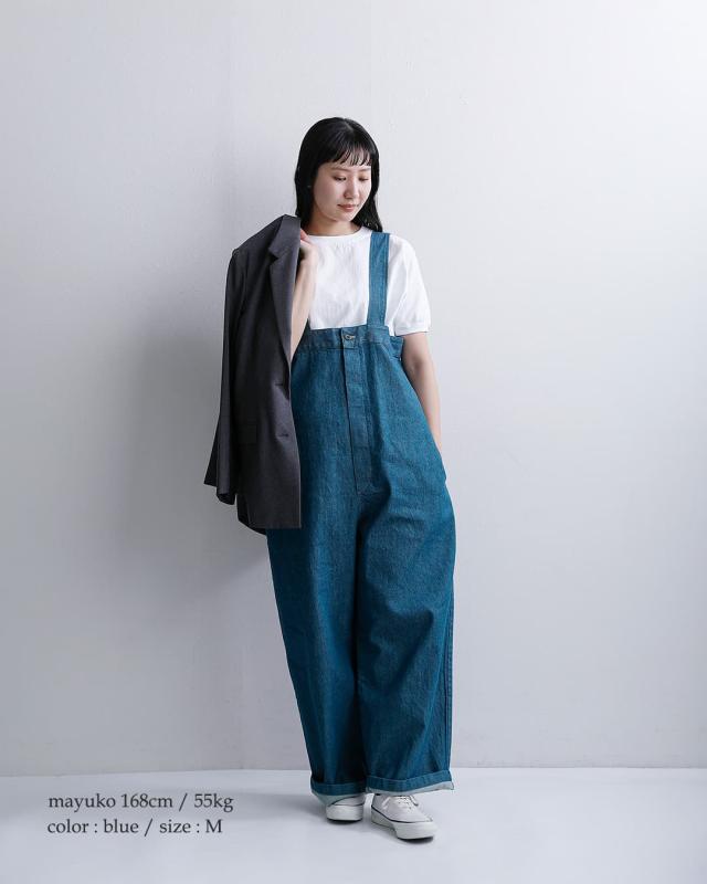 Yarmo ヤーモ デニム ハイライズ ブレース トラウザー パンツ yar-26ss-p32 レディース 春夏_2