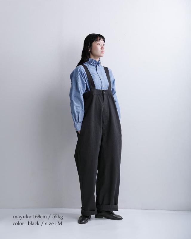 Yarmo ヤーモ デニム ハイライズ ブレース トラウザー パンツ yar-26ss-p32 レディース 春夏_3