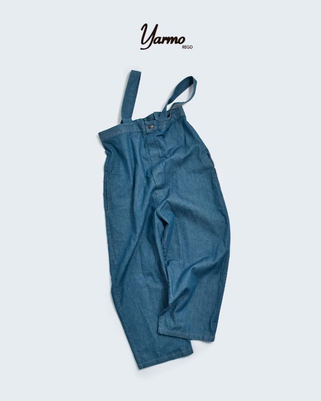 Yarmo ヤーモ デニム ハイライズ ブレース トラウザー パンツ yar-26ss-p32 レディース 春夏_6