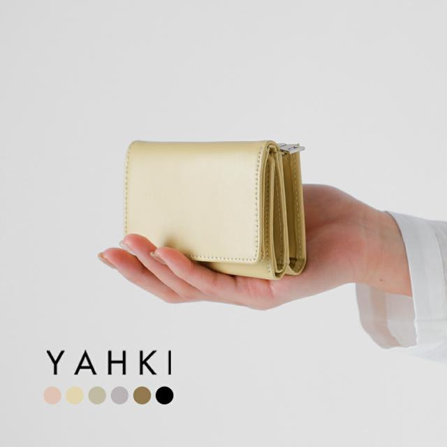 YAHKI ヤーキ スムースレザー コンパクト 三つ折り ウォレット yh-207レディース 2026ss新作 春夏 クーポン対象