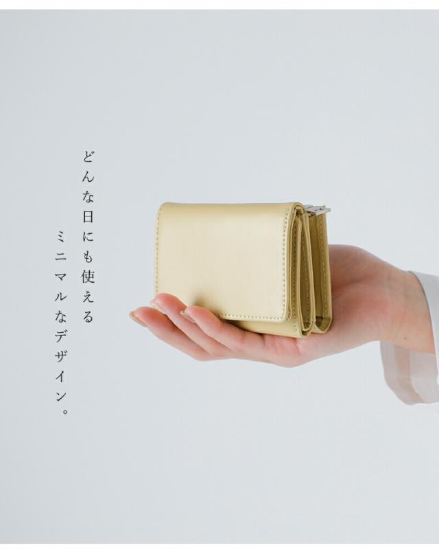 YAHKI ヤーキ スムースレザー コンパクト 三つ折り ウォレット yh-207レディース 2026ss新作 春夏 クーポン対象
