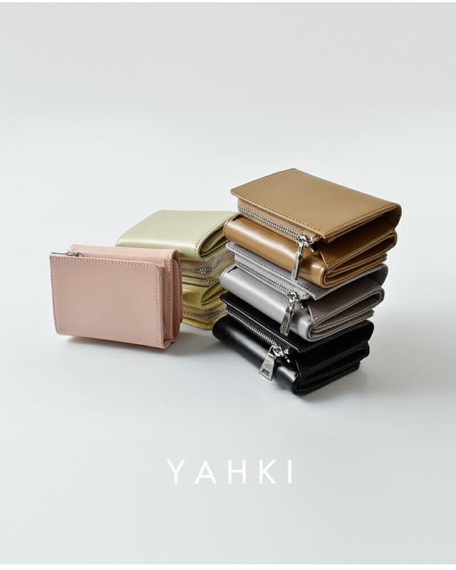 YAHKI ヤーキ スムースレザー コンパクト 三つ折り ウォレット yh-207レディース 2026ss新作 春夏 クーポン対象