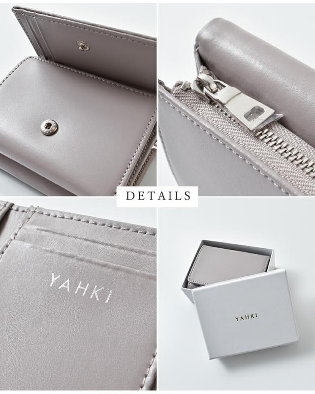 YAHKI ヤーキ スムースレザー コンパクト 三つ折り ウォレット yh-207レディース 2026ss新作 春夏 クーポン対象