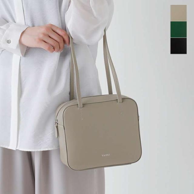 ヤーキ ショルダーバッグ YAHKI  Wフェイスレザー スクエア ショルダーバッグ yh-729  クーポン対象