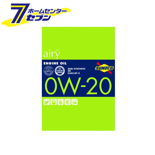 翌日配送可能 エンジンオイル airy (エアリー) 部分合成油 SN-GF5 0W-20 20L SUNOCO (スノコ) [エンジンオイル  モーターオイル 自動車] 販売価格の低下 -www.deltaexperts.mu