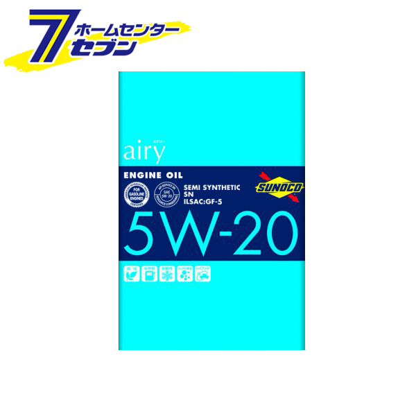 エンジンオイル Airy エアリー 部分合成油 Sn Gf5 5w 4l 4缶セット Sunoco スノコ の通販はau Pay マーケット ホームセンターセブン Au Pay マーケット店