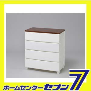 ウッドトップチェスト ホワイト/ウォールナット MG-724 アイリスオーヤマ [MG724]