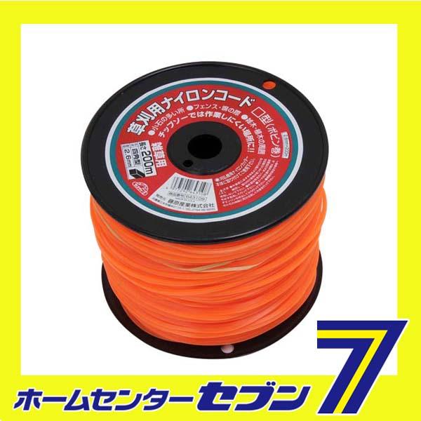 ナイロンコード□型 ボビン巻 2.6MMX200M藤原産業 [園芸機器 刈払機 ナイロンコード]
