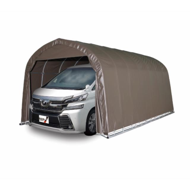 パイプ車庫 一式 スーパーブラウン ベース式 ワンボックスタイプ用 3256 B SB [本体一式 大型ボックス車 自動車用 ガレージ ナンエイ 南栄工業]
