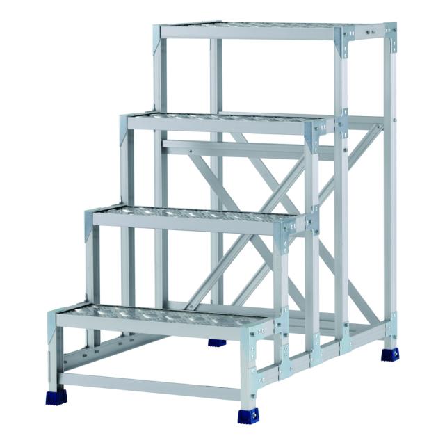 アルインコ 作業台 CSBC 4段 (天板寸法600x400mm 天板高さ1000mm) CSBC4106S [アルミ 天板縞板タイプ 組立式作業台 工場 倉庫 踏台 踏み台 はしご 梯子 ハシゴ DIY 工具 alinco]の通販は 44,324円