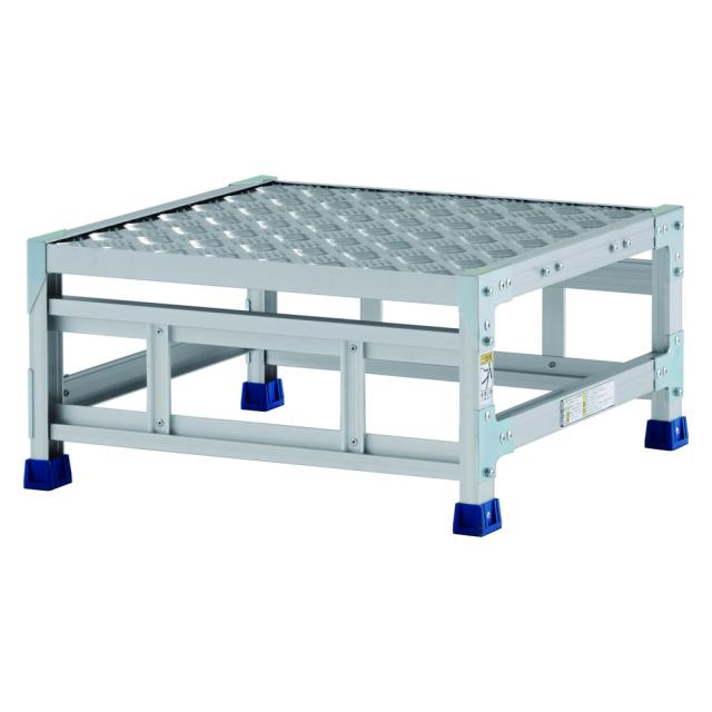 アルインコ 作業台 CSBC 1段 (天板寸法600x600mm 天板高さ300mm) CSBC13WS [アルミ 天板縞板タイプ 組立式作業台 工場 倉庫 踏台 踏み台 はしご 梯子 ハシゴ DIY 工具 alinco]の通販は