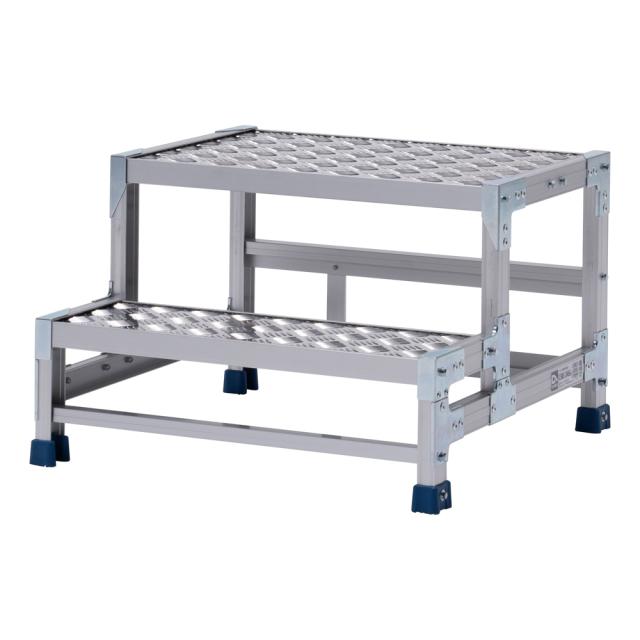 ■アルインコ 作業台(天板縞板タイプ)1段 天板寸法1000×600mm高0.5m[直送DS][店頭受取不可] 作業台(天板縞板タイプ)1段 天板寸法600×400mm 高0.5m CSBC146S