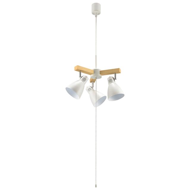 オーム電機 3灯ペンダントライト 電球別売 ホワイト06-1467 LT-YN30AW-W[照明器具:ペンダントライト]_1