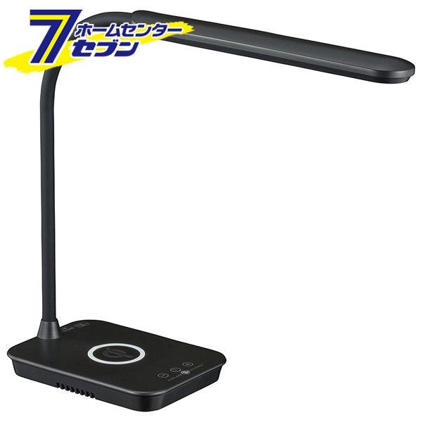 オーム電機 LEDデスクライト ワイヤレス充電機能付 ブラック06-1845 ODS-LDQ338K-K[照明器具:デスクライト]の通販は