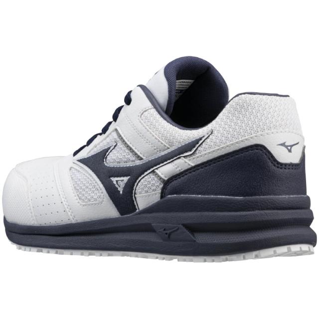 mizuno ミズノ ワークシューズ オールマイティ ALMIGHTY LSII 11L 22.5cm ホワイト×ネイビー F1GA210001 安全靴 プロテクティブスニーカー 軽量 衝撃吸収 クッション性 耐滑性 通気性 人工皮革 JSAA A種 運輸業 建築業 製造業