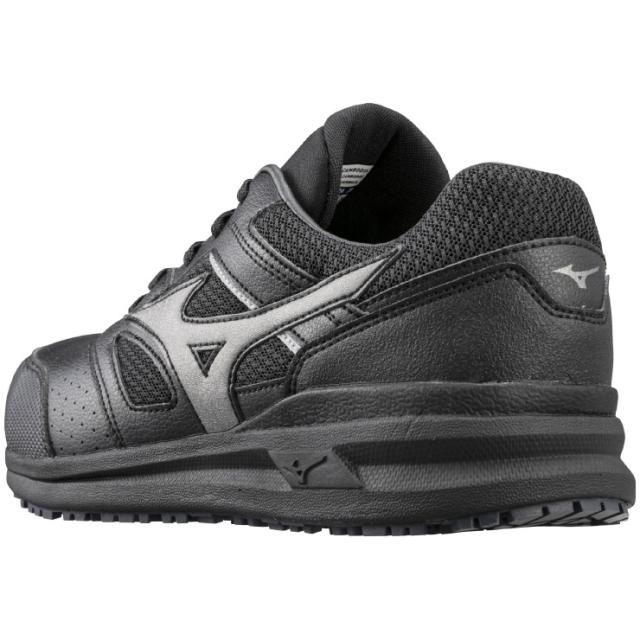 mizuno ミズノ ワークシューズ オールマイティ ALMIGHTY LSII 11L 22.5cm ブラック×ダークシルバー F1GA210009 安全靴 プロテクティブスニーカー 軽量 衝撃吸収 クッション性 耐滑性 通気性 人工皮革 JSAA A種 運輸業 建築業 製造業
