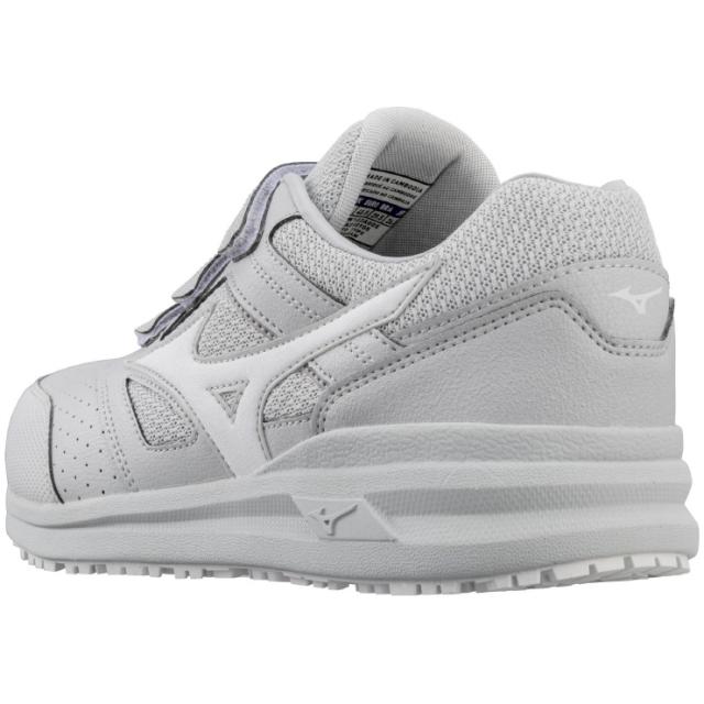 mizuno ミズノ ワークシューズ オールマイティ ALMIGHTY LSII 22L 22.5cm ライトグレー×ホワイト F1GA210105 安全靴 プロテクティブスニーカー 軽量 衝撃吸収 クッション性 耐滑性 通気性 人工皮革 JSAA A種 運輸業 建築業 製造業