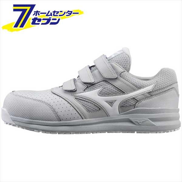mizuno ミズノ ワークシューズ オールマイティ ALMIGHTY LSII 22L 24.0cm ライトグレー×ホワイト F1GA210105 安全靴 プロテクティブスニーカー 軽量 衝撃吸収 クッション性 耐滑性 通気性 人工皮革 JSAA A種 運輸業 建築業 製造業