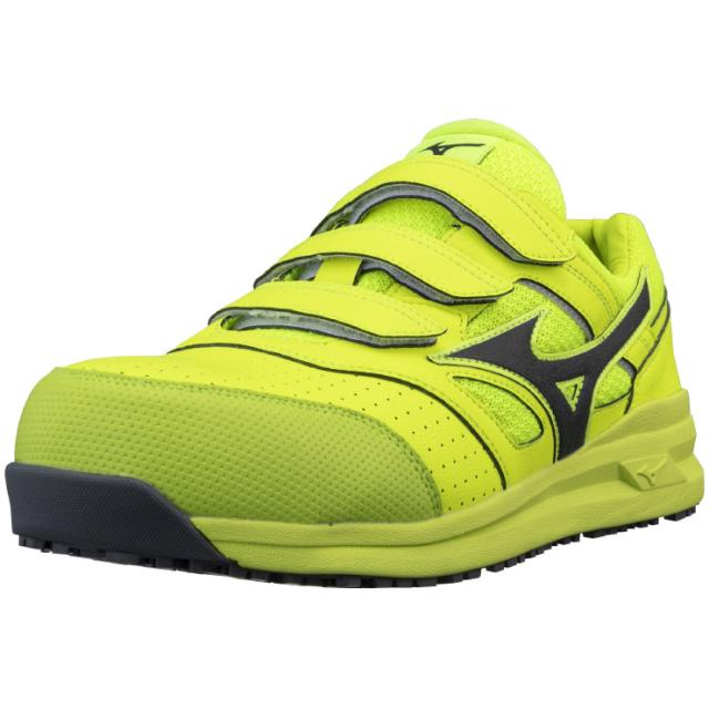mizuno ミズノ ワークシューズ オールマイティ ALMIGHTY LSII 22L 28.0cm イエロー×ダークグレー F1GA210145 安全靴 プロテクティブスニーカー 軽量 衝撃吸収 クッション性 耐滑性 通気性 人工皮革 JSAA A種 運輸業 建築業 製造業