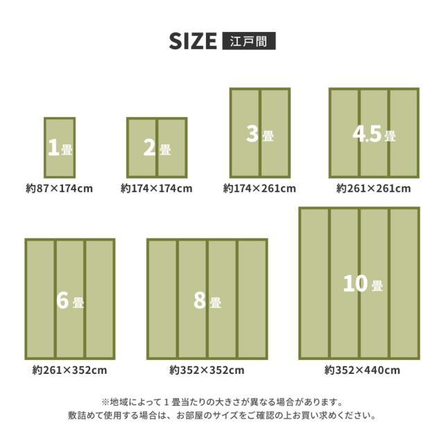 国産い草カーペット 天草 江戸間10帖 萩原 [日本製 天然い草 抗カビ 消臭 敷き詰め]_7