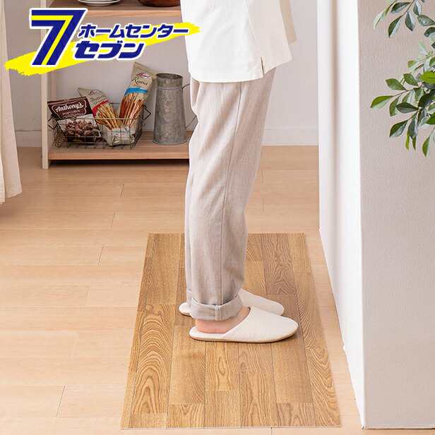 水拭きできるクッションフロア 約90×250cm ナチュラル  萩原 [抗ウイルス 抗菌 防カビ DIY お手入れ簡単]の通販は