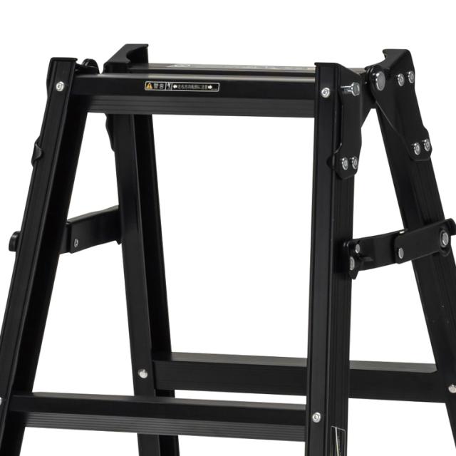 脚立 4段 KUR-120 はしご兼用脚立 幅広 ブラック アルミ KUR-120 アルインコ [alinco 黒 black はしご ハシゴ 梯子 kur120]の通販は