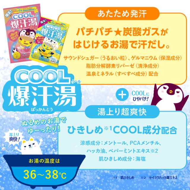 入浴剤【送料無料】 爆汗湯 5種類×2包セット(全10包) アソート 60g ※種類は選べません バイソン [入浴剤 脂肪分解酵素配合 ゲルマニウ