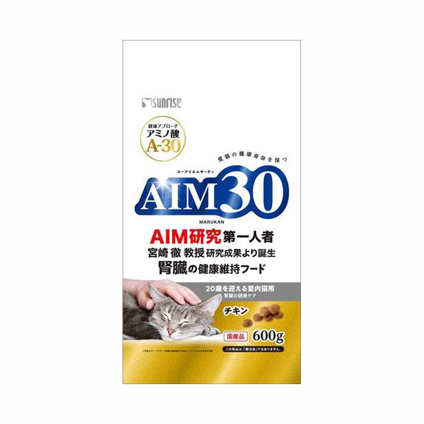 AIM30 20歳を迎える室内 猫用 腎臓の健康ケア (600g x10個) マルカンサンライズ [キャットフード シニア猫 cat ねこ ネコ 餌 えさ ペットフード]