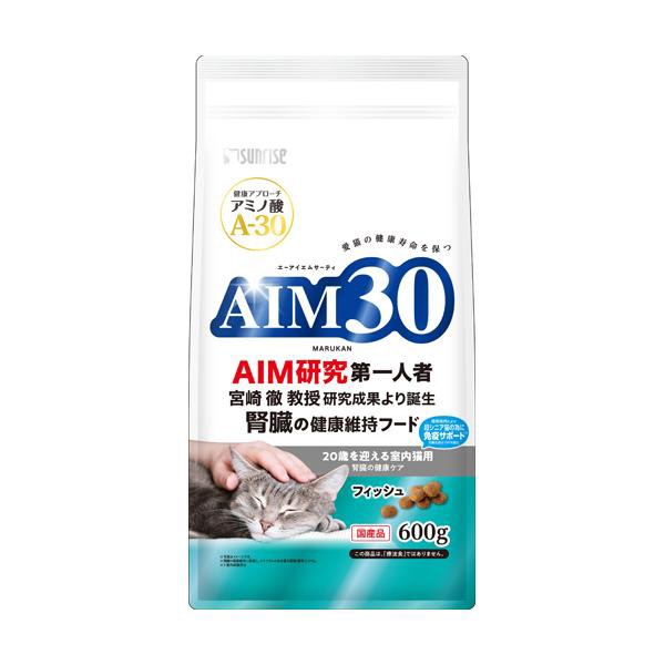 AIM30 20歳を迎える室内 猫用 腎臓の健康ケア フィッシュ (600gx10個)  マルカンサンライズ [キャットフード シニア猫 cat ねこ ネコ 餌 えさ ペットフード]の通販は