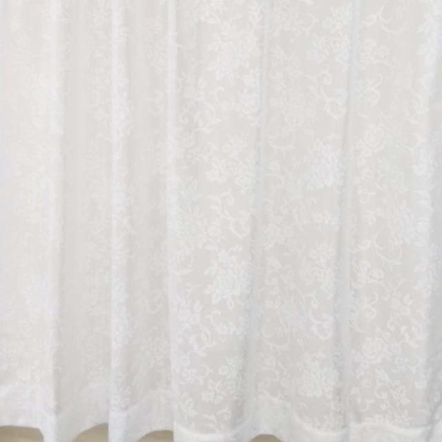 UVカット ミラーレースカーテン 花柄 ホワイト 200×233cm 1枚組 日本製  [無地 見えにくい 寝室 リビング クレアール]の通販は 4,723円