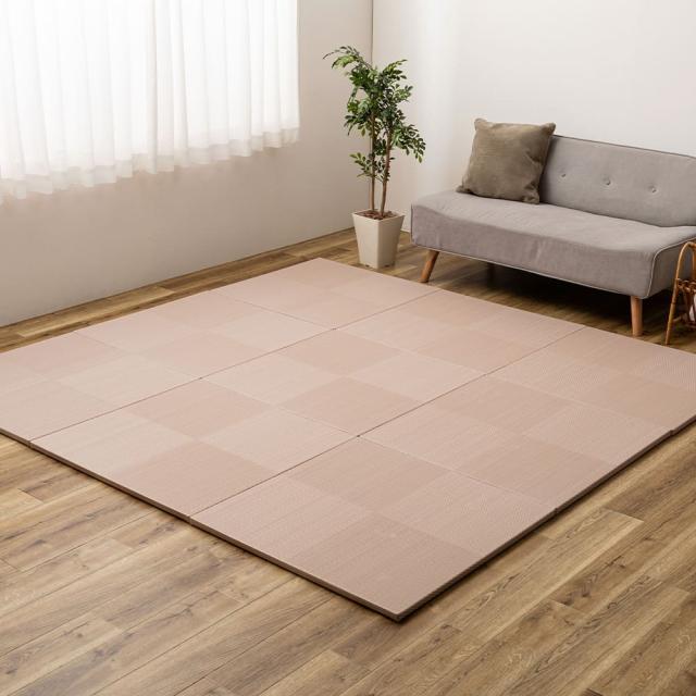 置き畳 ユニット畳 フローリング 市松模様 ポリプロピレン セット 6枚 畳 防音 おしゃれ 厚手 82cm サイズ ペット 正方形 滑り止め 敷くだけ ロータイプ 置き畳 ユニット畳 フローリング 市松模様 ポリプロピレン セット 9枚